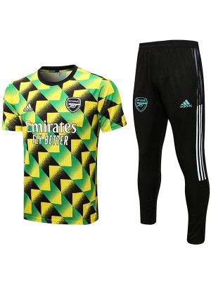 Arsenal pre-match training soccer uniform men's sportswear football tops sport green shirt 2022-2023